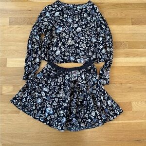 Urban Outfitters Kimchi Blue Floral Two-Piece Top & Mini Skirt S/4